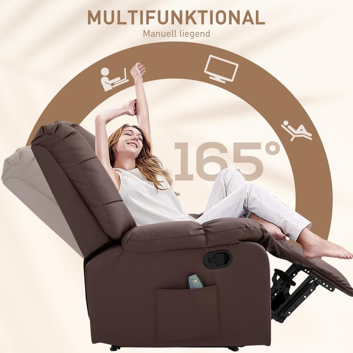 Produktbild Homcom Massagesessel mit Liegefunktion und Fernbedienung