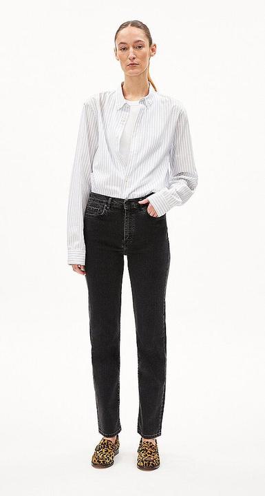 Actual product image Armedangels Carenaa Jeans Straight Fit True Ebony Black (W31/L32)