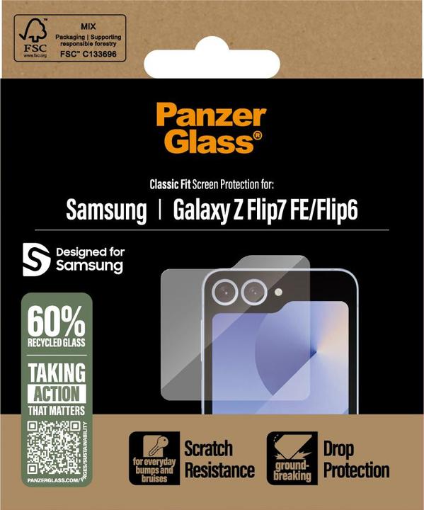 Produktbild PanzerGlass Classic Fit (1 Stück, Samsung Galaxy Z Flip6)