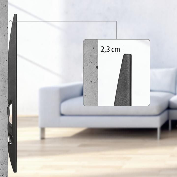 Produktbild Hama TV-Wandhalterung, starr, 191 cm (75") bis 40 kg, Wandabstand 2,3 cm (Wand, 75", 40 kg)