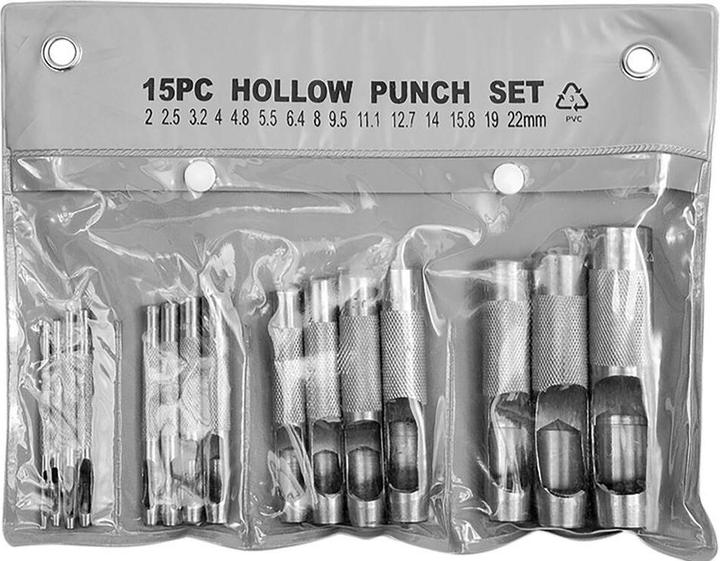 Toya Set de poinçons en cuir 15 pièces