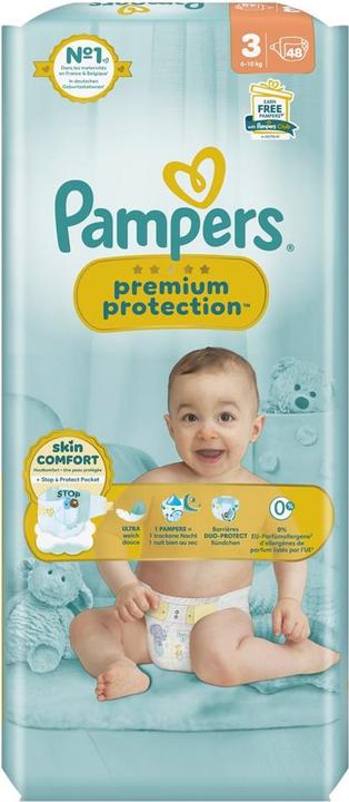 Produktbild Pampers Premium Protection (Gr. 3, Tragepack, 48 Stück)