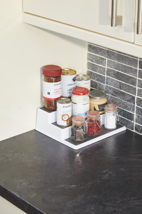 Produktbild Copco Three Tier Cupboard Shelf Organiser, Each Step Is 3.5cm High, 26x23x8.5cm, Labelled