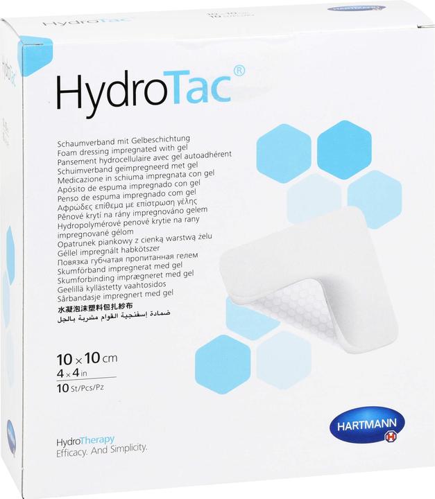 Actual product image Hartmann HYDROTAC Foam dressing 10x10 cm sterile, 10 pcs VER
