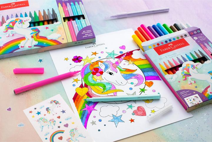 Produktbild Faber-Castell Fasermaler Einhorn Special Edition (Multicolor, 10 x)