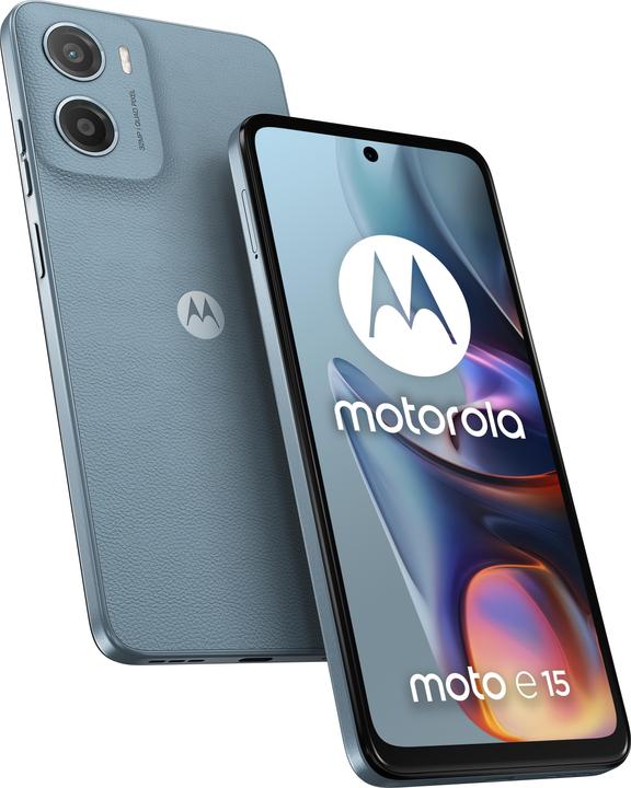 Produktbild Motorola Moto E15 (64 GB, Misty Blue, 6.67", Dual SIM, 32 Mpx, 4G)