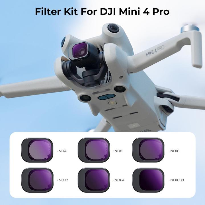 Produktbild K&F Concept Filters ND (4/8/16/32/64/1000) Kit for DJI Mini 4 Pro (Drohnen Filter, DJI Mini 4 Pro)
