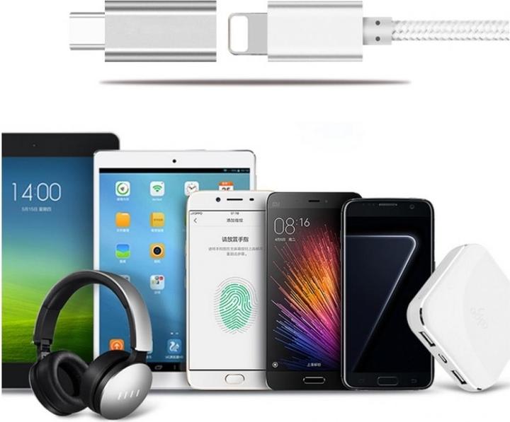 Actual product image PowerGuard Charge & Sync Adapter (Lightning, USB Type C)