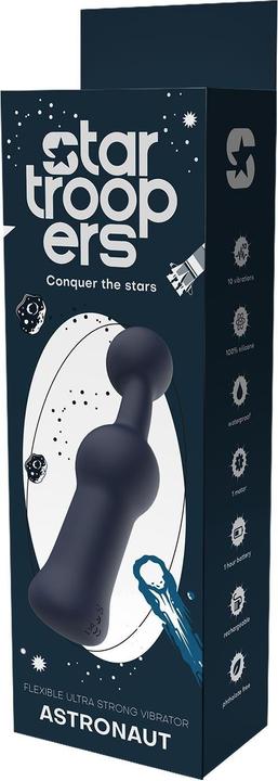 Actual product image Dreamtoys Dream Toys Startroopers Astronaut Flexible Ultra Strong Vibrator Blue 18.6 cm