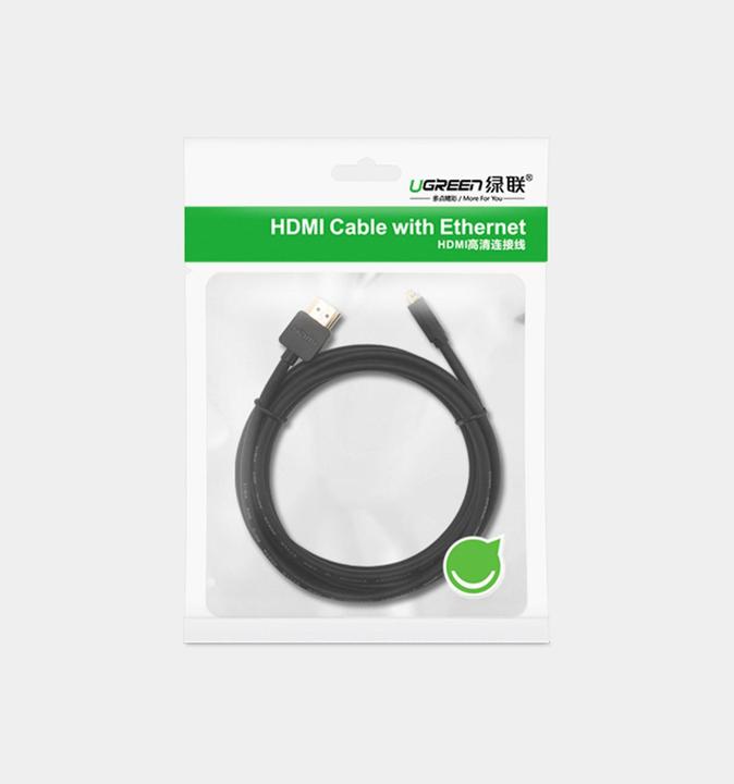 Actual product image Ugreen HD127 Micro HDMI - HDMI Cable 4K 3D 3m (black) (3 m, HDMI)