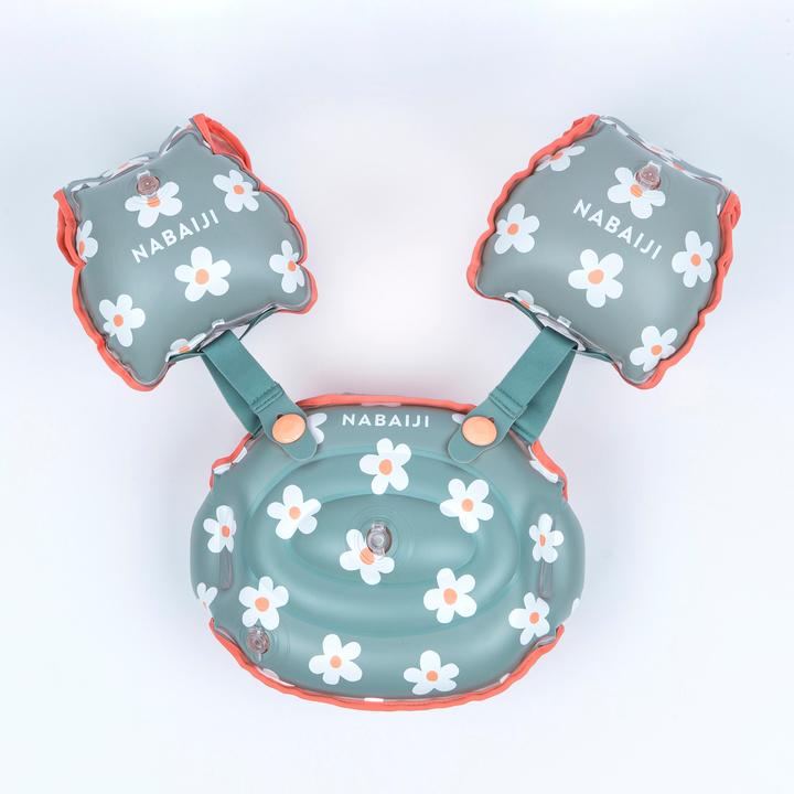 Produktbild Nabaiji Kids progressive pool armbands - Tiswim flower print khaki