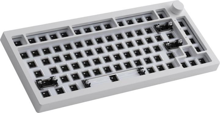Actual product image Akko 5075S RGB QMK Barebone, ISO Layout - moonlight white (Cable)