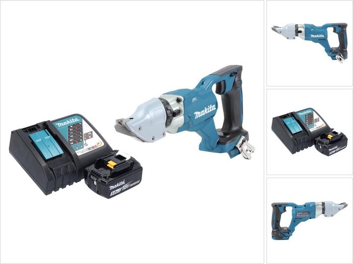 Makita DJS 200 RT1 Battery Sheet Metal Shears 18 V 2.0 mm Brushless + 1x Battery 5.0 Ah + Charger