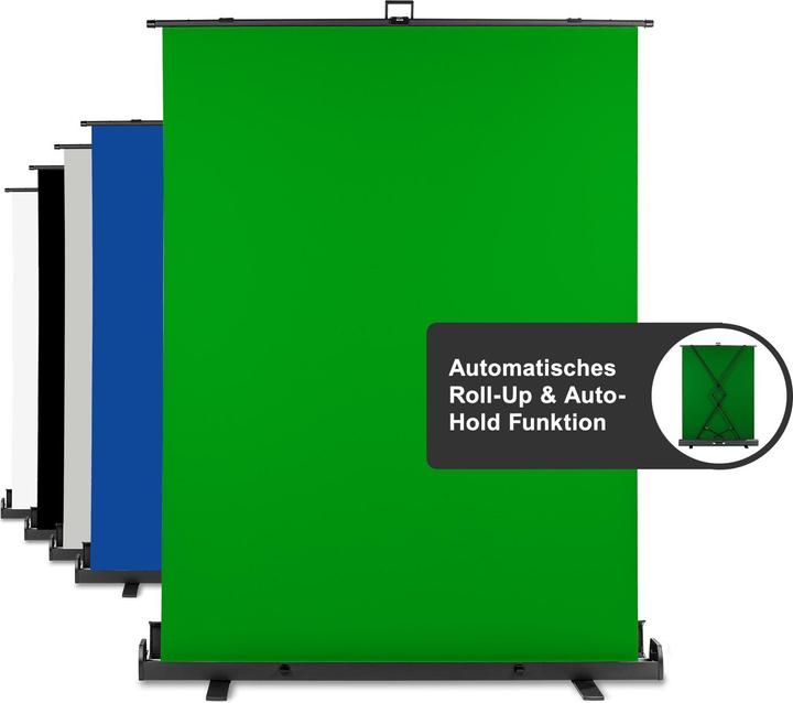 Produktbild Walimex pro Roll-up Panel Hintergrund grün 165x220 (176.50 cm, 226 cm)