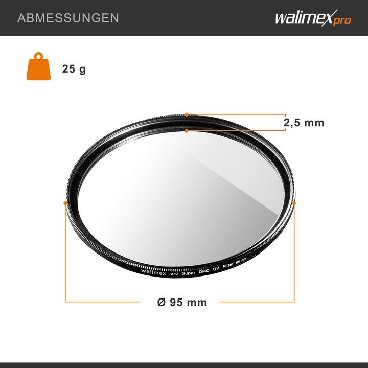 Image du produit Walimex Filtre UV Slim Super DMC 95mm (95 mm, Filtre UV, 95 mm)