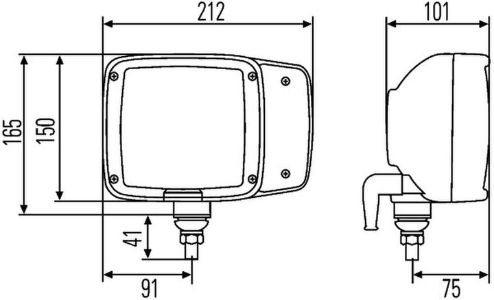 Actual product image Hella Left-hand headlight for VOLVO CASE IH LIEBHERR ATLAS COPCO VÖGELE GRIMME