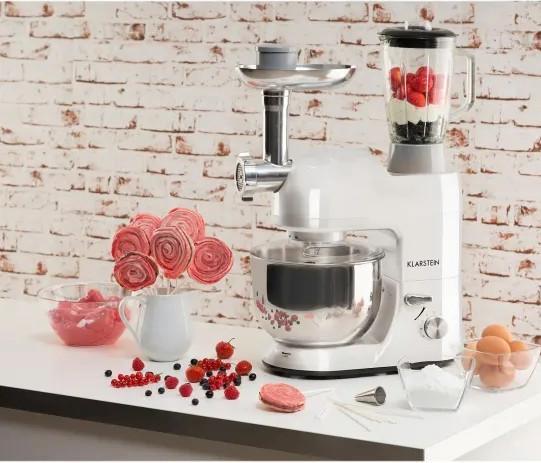 Image du produit Klarstein Lucia Bianca Robot ménager avec hachoir à viande1200W, 5 litres, Blanc (1200 W)