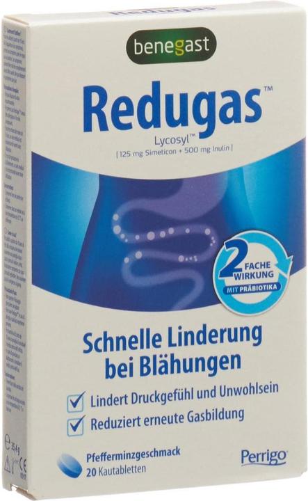 Produktbild Benegast Redugas bei Blähungen und Völlegefühl 20 Kautabletten (20 Stück, 197.30 ml, 52 g)