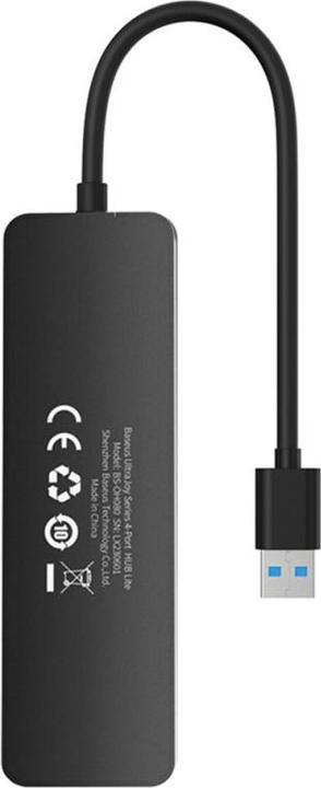 Actual product image Baseus 4in1 Hub UltraJoy Lite USB-A to USB 3.0 15 cm(black) (USB-A, 4 Ports)