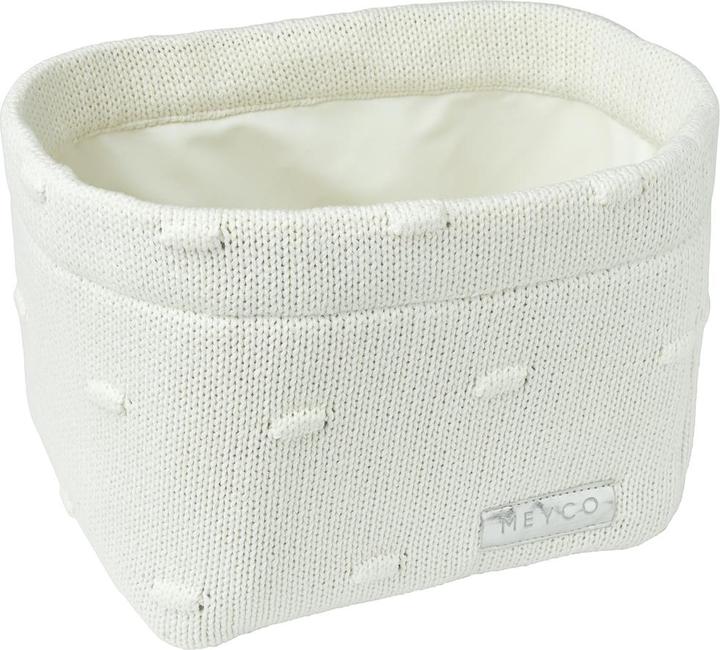 Image du produit Meyco Panier à langer medium Knots blanc cassé