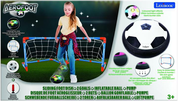 Produktbild Lexibook AeroFoot - Beleuchtete Hovercraft-Fussballscheibe aus Schaumstoff mit 2 Toren (Multilingual)