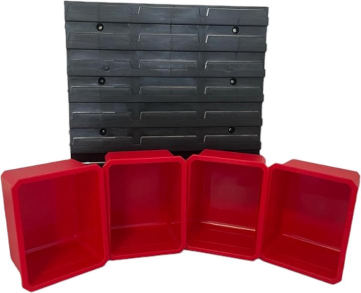 Qbrick System Container Set Nr. 1 Werkstattwand 39 x 35 cm mit 4 Behältern für System ONE und