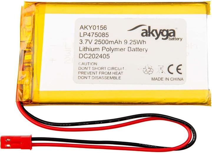 Akyga LP475085 Akkupack x Spezial-Akku LiPo 3.7 V 2500 mAh (1 Stk., Gerätespezifisch, 2500 mAh)