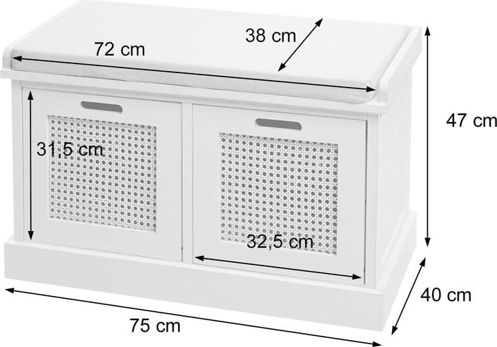 Actual product image JOHN316 Sitzbank (75 cm)