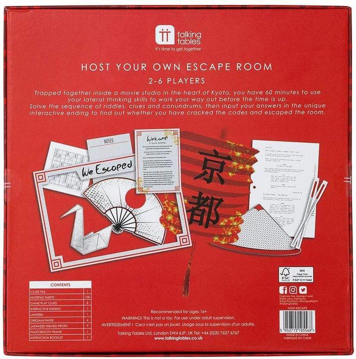 Produktbild TALKING TABLES Escape Room - Host Your Own (Englisch)