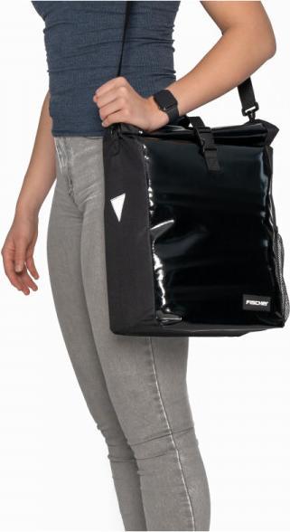 Actual product image Fischer Bicycle pannier Kurier, black (Luggage carrier bag)