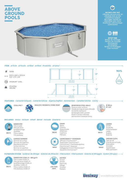Produktbild Bestway Hydrium (500 x 360 cm)