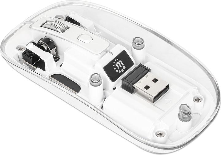 Immagine prodotto Manhattan Mouse MH trasparente 4D, bianco (Senza fili)