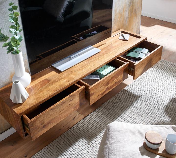 Produktbild FineBuy Lowboard Sheesham Braun