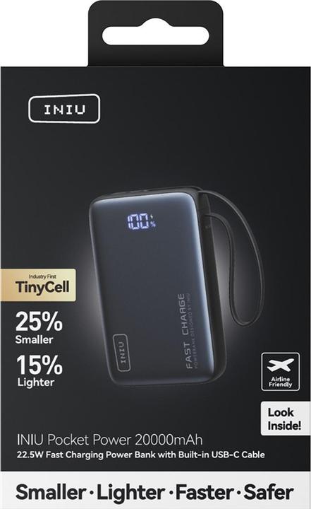 Immagine prodotto INIUPB20ACPOCKETBK Powerbank (20000 mAh, 65 W)