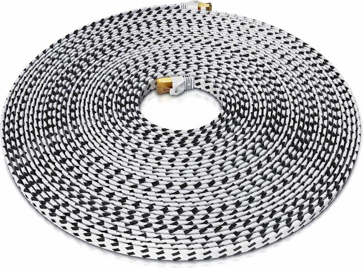 Actual product image Primewire CAT 7 network cable flat cotton jacket - LAN patch cable data cable - flat ribbon cable - (U/FTP, CAT7, 30 m)