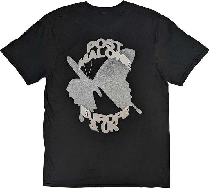 Immagine prodotto Post Malone 2023 Tour Maglietta Farfalla Logo Adulto Unisex (L)