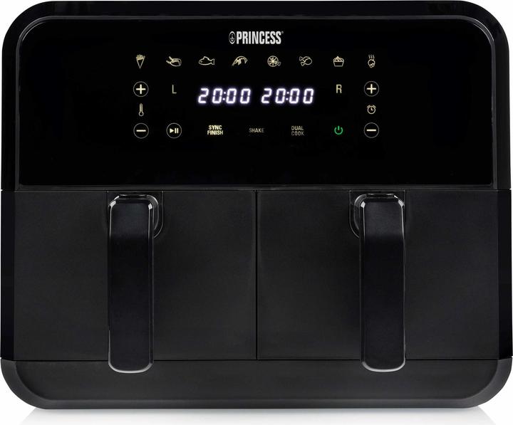 Productafbeelding Princess 182068 Airfryer met dubbele mand - Dubbele heteluchtfriteuse - 2 manden x 4 liter - Touchscreen