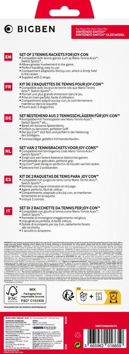 Image du produit Bigben Pack de raquettes de tennis Duo (Switch OLED, Switch)