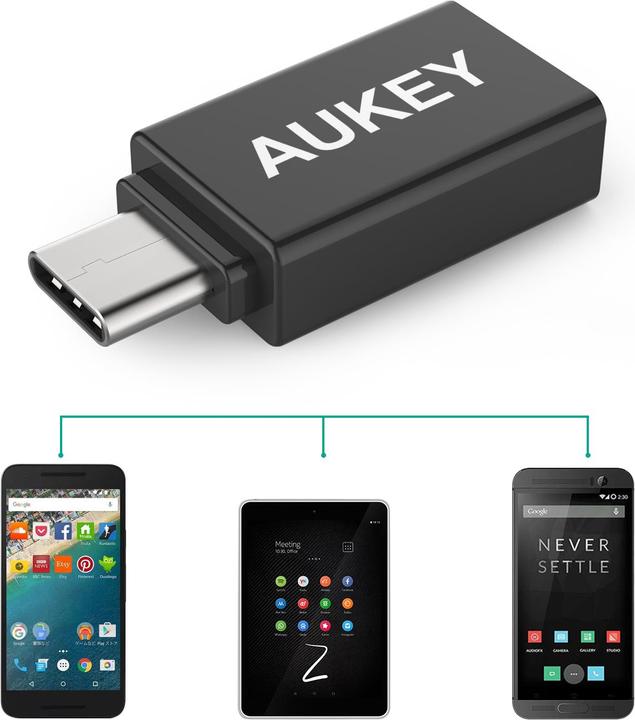 Produktbild Aukey USB C to USB 3.0 Adapter (USB 3.0, 2.80 cm)