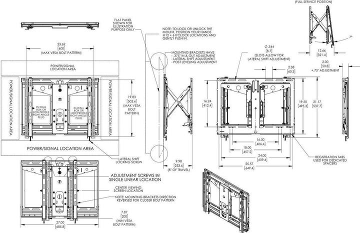 Image du produit Vogels Professional PFW 6880 - Kit de montage pour écran vidéo - noir (37"-65") (Mur, 65", 45.50 kg)