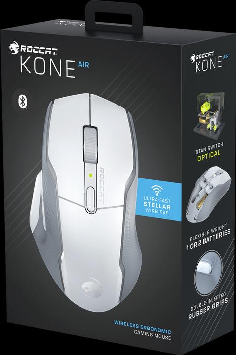 Actual product image Roccat Kone Air wireless mouse, white (ROC-11-452-05) (Wireless)