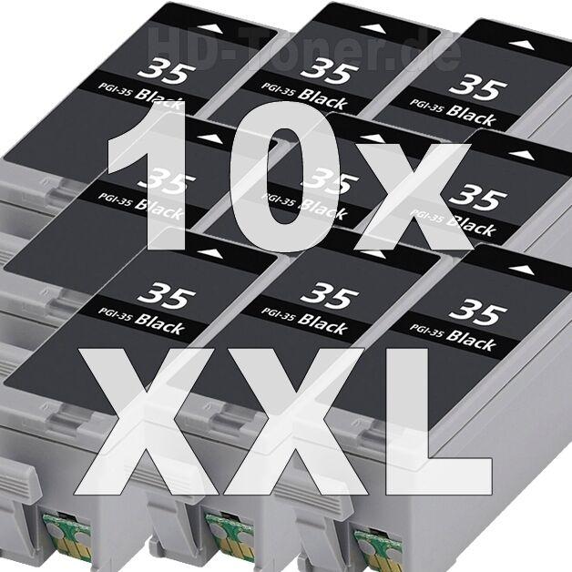 Produktbild Druckfuxx 10x PGI35 SCHWARZ TINTE PATRONE für CANON PIXMA IP100 IP100P IP100V PO