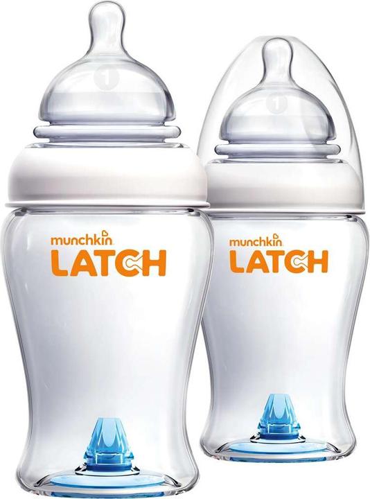 Actual product image Munchkin LATCH 2 pieces baby bottle 240ml with anti-colic valve (240 ml)