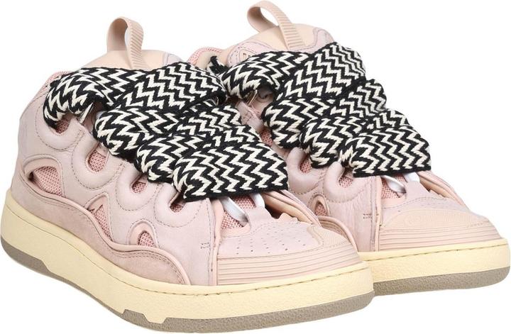 Immagine prodotto Lanvin curb sneakers in white and pink leather (39)
