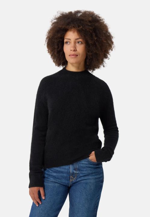 Cash-Mere Brushed Kaschmir Pullover mit kurzem Stehkragen