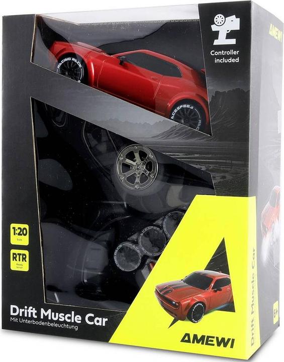 Image du produit Amewi Drift Muscle Car 4WD 1:20 RTR Rot, Altersempfehlung (RTR Prêt à fonctionner)