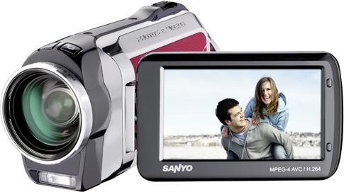 Sanyo Xacti VPC-SH1, FullHD, 23x opt. Zoom, Rot (50 x)