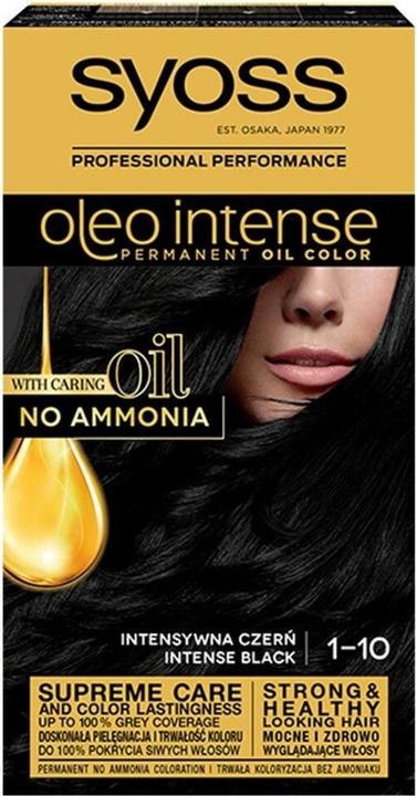 Image du produit Syoss Oleo Intense Hair Dye 1-10 Noir intense (1-10 Noir intense)