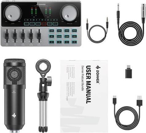 Actual product image Donner Zestaw podcast z mikrofonem