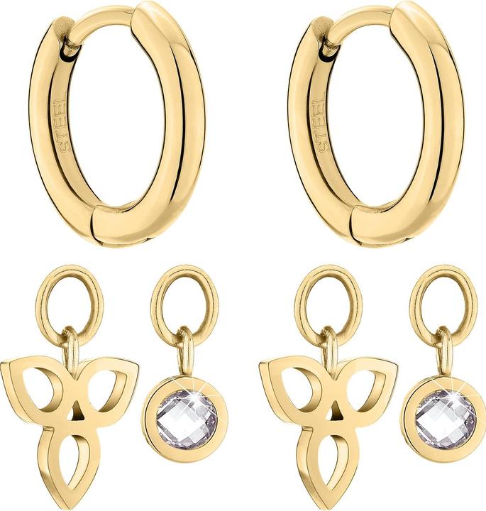 Image du produit Tamaris Boucles d'oreilles rondes plaquées or 2en1 TJ-0017-E-15 (L) (Acier inoxydable)